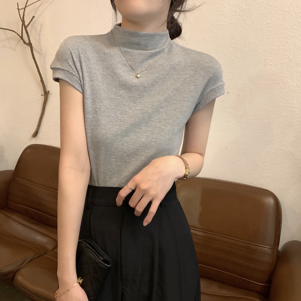 Áo Thun Nữ Ngắn Tay Cổ Bẻ Thời Trang Hàn Quốc