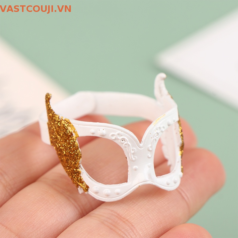 Mặt Nạ Búp Bê VASTJI Mini Đính Lông Vũ Dùng Để Trang Trí Tiệc Hóa Trang