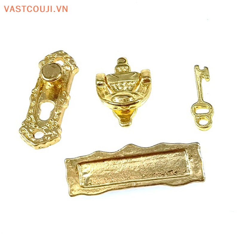 Phụ Kiện Ổ Khóa Cửa Mini Bằng Kim Loại Trang Trí Nhà Búp Bê VN