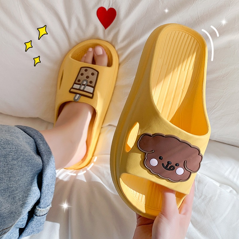 Dép Đi Trong Nhà Bằng EVA Nhẹ Hở Ngón Chống Trượt Họa Tiết Hoạt Hình Thời Trang Mùa Hè Cho Nữ