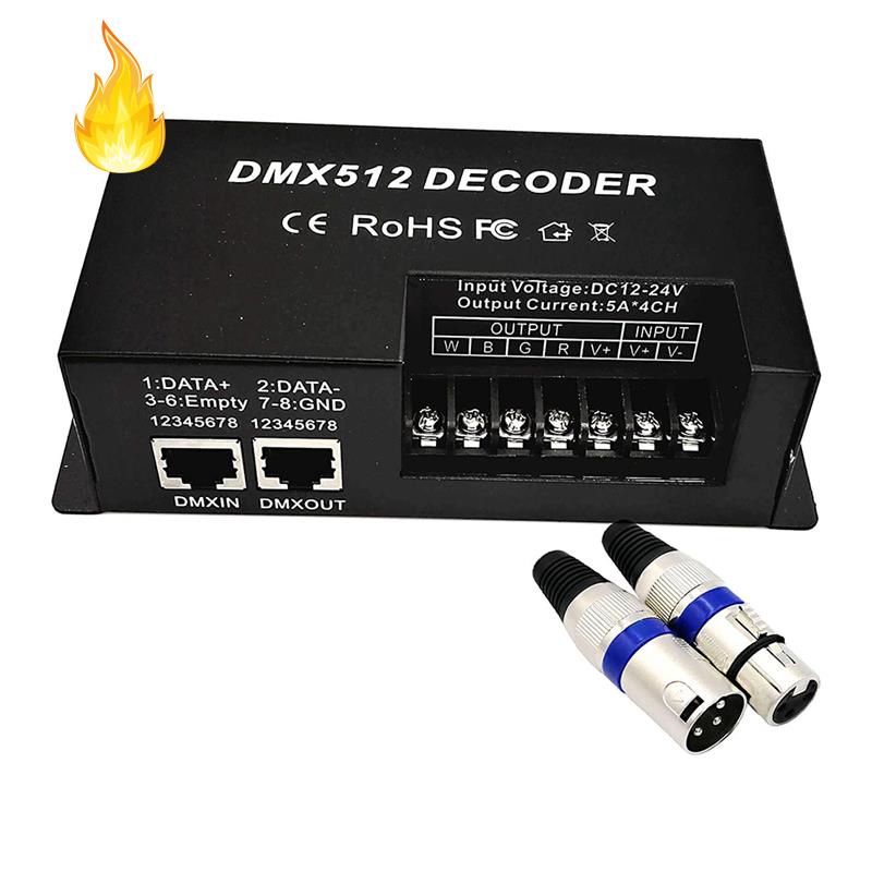 Bộ Giải Mã DMX 4 Kênh RGBW PWM DMX512 RGBW 12V-24V DC