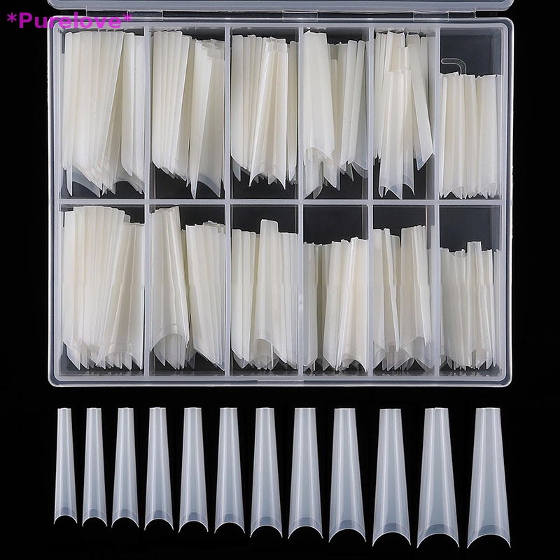 Set 120 Móng Tay Giả Dáng Cong Dài Trang Trí Nghệ Thuật Cho Nữ Mới