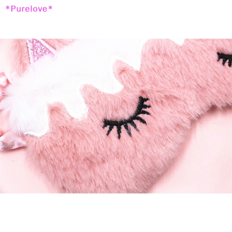 Bịt Mắt Ngủ Hình Kỳ Lân 3D Bằng Lông Nhung Dễ Thương Xinh Xắn