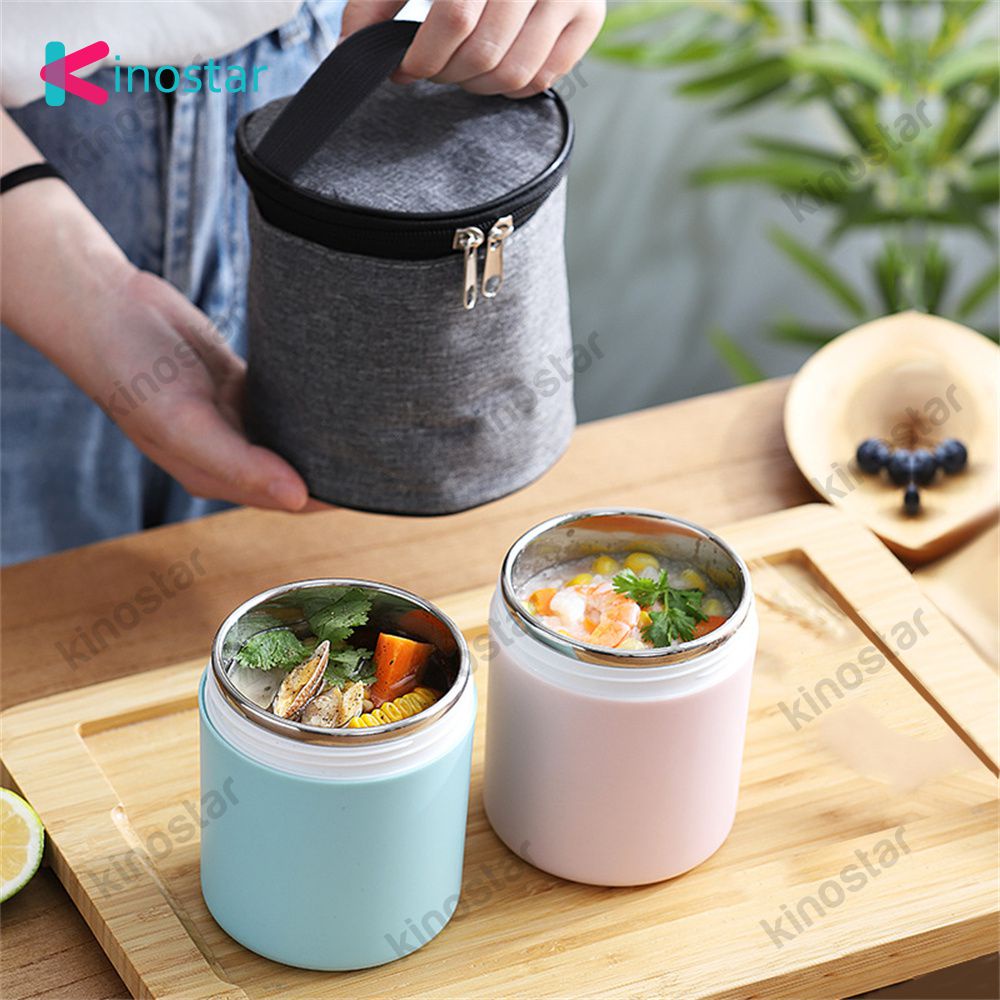 450 Ml Cách Nhiệt Súp Cốc Ăn Trưa Hộp ăn Sáng Bát Nhỏ ăn Trưa Hộp Xách Tay An Toàn Vật Liệu Niêm Phong Không Bị Rò Rỉ đáng Yêu.