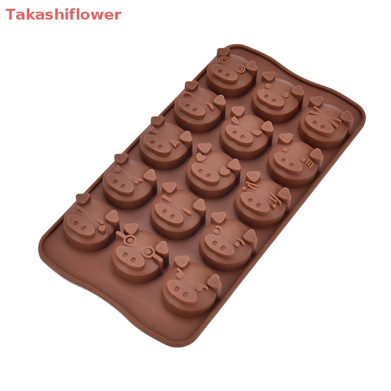 Khuôn Làm Bánh / Sô Cô La / Kẹo Ngọt Bằng Chất Liệu Silicone Hình Chú Heo Dễ Thương Xinh Xắn