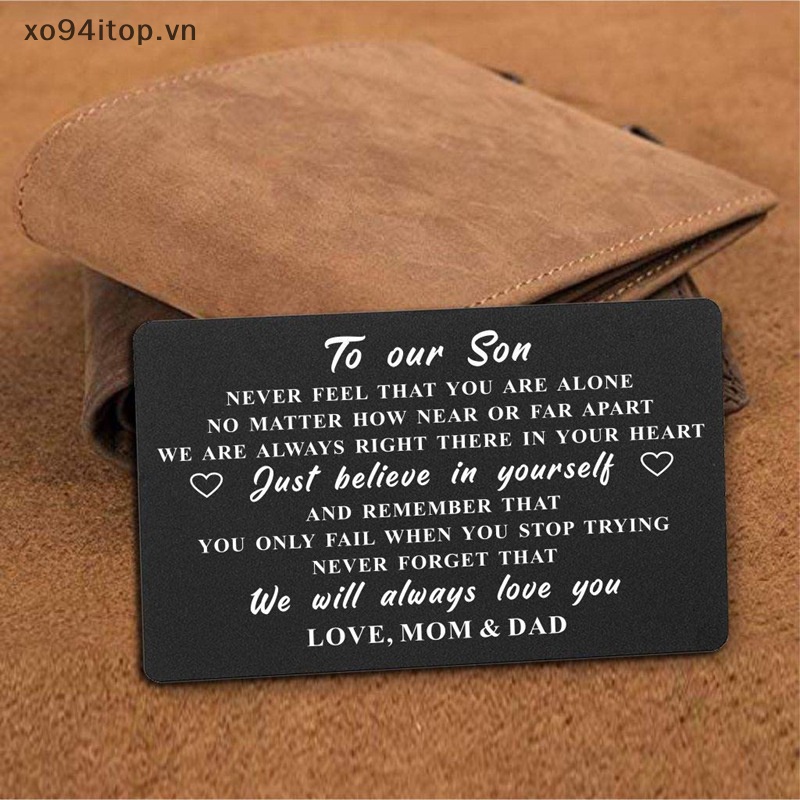 Xoitop Ví Đựng Thẻ Bằng Thép Không Gỉ Cho Husband Boyfriend Wife Girlfriend Valene Quà Tặng Sinh Nhật VN