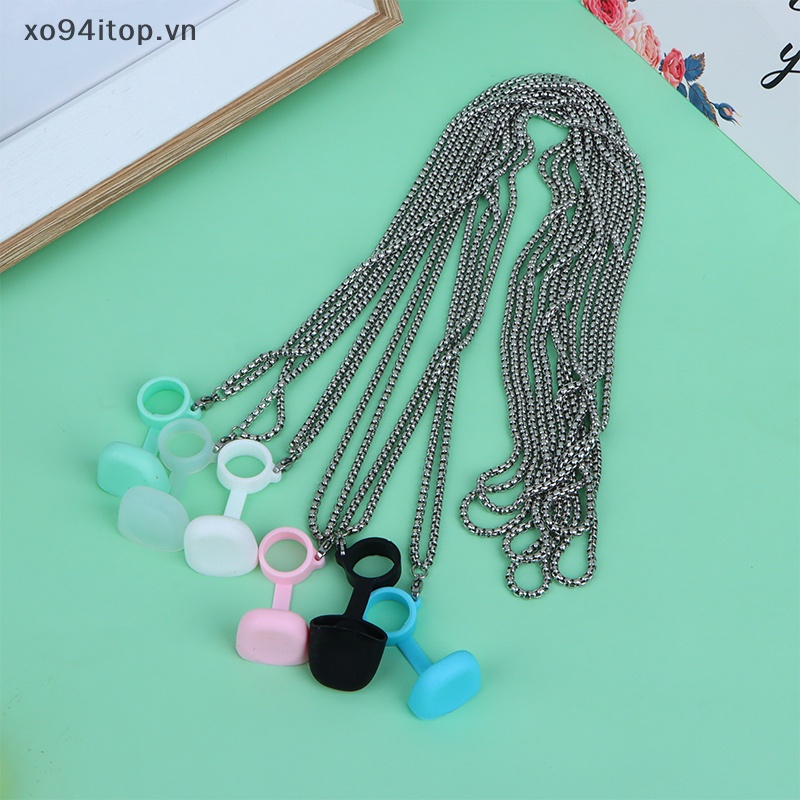 Dây Đeo Cổ Bằng Silicon Có Vòng Kim Loại Chống Bụi Cho XOITOP