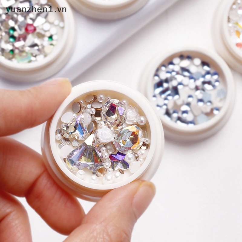 1 Hộp Đá 3D Lấp Lánh Trang Trí Móng Tay