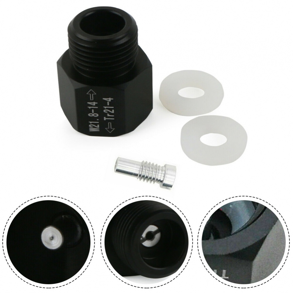 1 Đầu Nối Xi Lanh CO2 T21-4 Sang W21.8 Bằng Nhôm Màu Đen