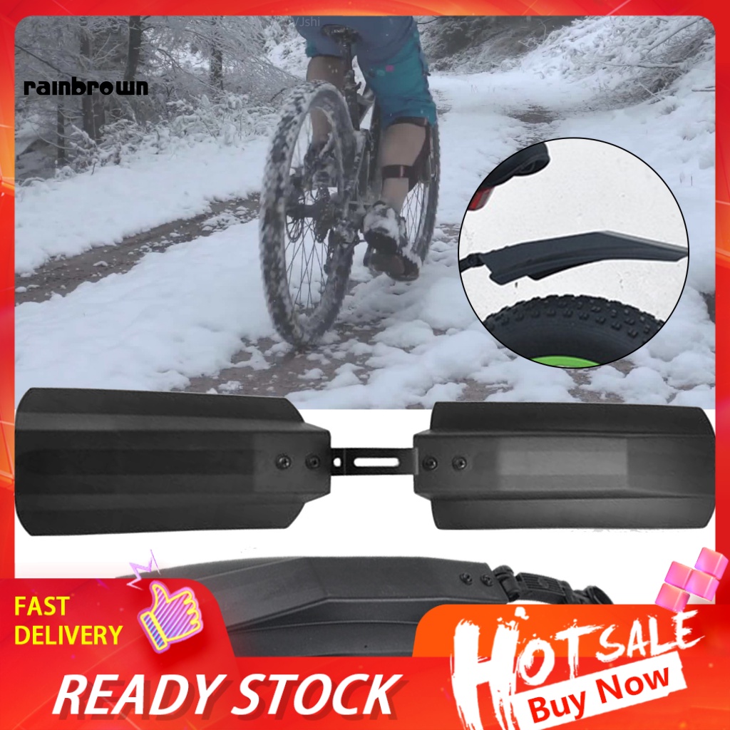 FENDER 2 Dè Chắn Bùn Trước Và Sau Chống Mài Mòn Màu Đen Cho Xe Đạp Fatbike