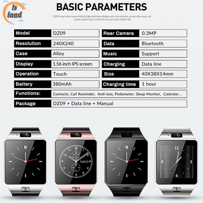 Đồng Hồ Thông Minh Dz09 Hỗ Trợ Thẻ Tf 128m + rom 64m Tương Thích Với Samsung Huawei