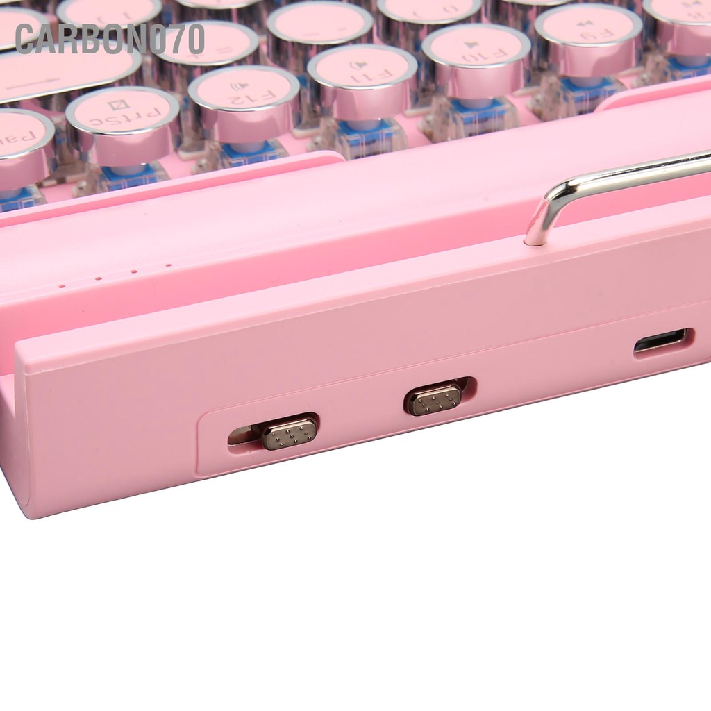 Carbon070 Bàn Phím Cơ 83 Điều Khiển Núm Tròn Keycaps Công Thái Cắm 3 Chế Độ Không Dây Cho Điện Thoại Laptop