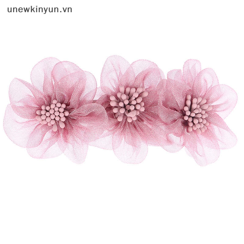 Kẹp Tóc Hoa Trà Đính Ngọc Trai Trắng Hồng Phong Cách Hàn Quốc Thanh Lịch