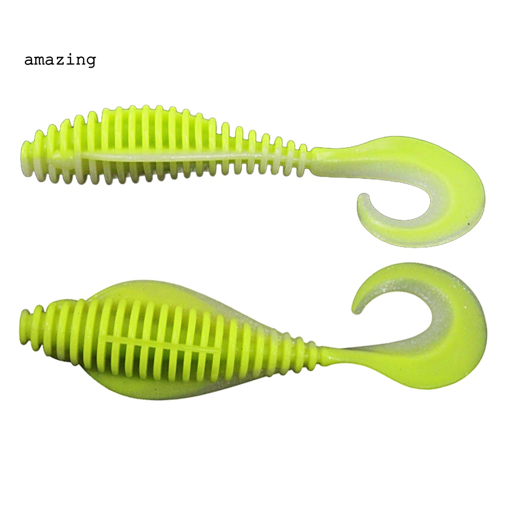 6 Mồi Giun Giả Câu Cá 8cm / 10.5cm Nhiều Màu Sắc Có Thể Tái Sử Dụng