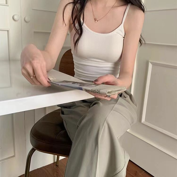 COZOK Áo Không Tay Dáng Ôm Thiết Kế Giản Dị Quyến Rũ Thời Trang