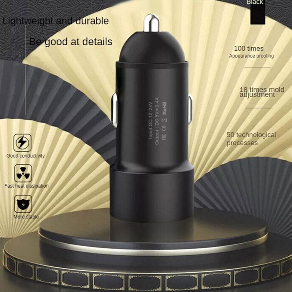 Sạc Nhanh S3E0 LED USB Hai CổNg Cho Xe Hơi