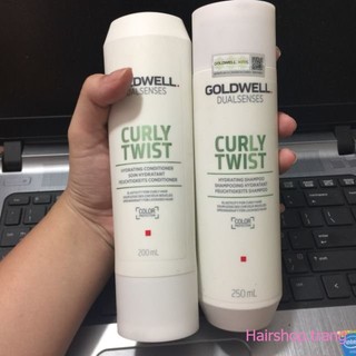 Cặp gội xả dành cho tóc xoăn tự nhiên hoặc tóc uốn goldwell 450ml