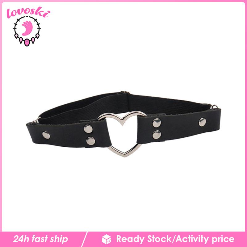 Đai Nịt Đùi Hình Trái Tim Màu Đen Phong Cách Gothic Punk Chống Trượt Dùng Hóa Trang Tiệc Tùng