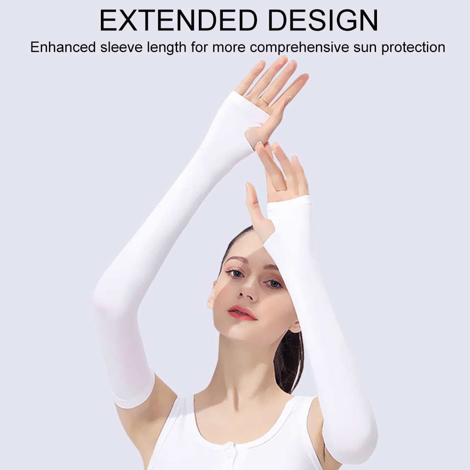 Găng Tay Chống Nắng Bằng Lụa Lạnh Mỏng Mát Mẻ Thoáng Khí Mùa Hè Cho Nam Và Nữ