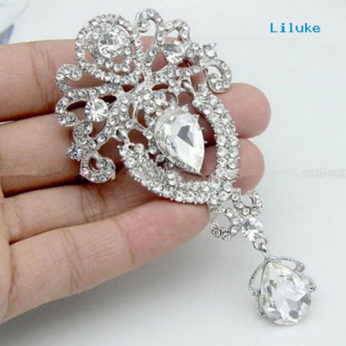 Trâm Cài Áo Hình Bông Hoa Đính Đá Sang Trọng Cho Nữ