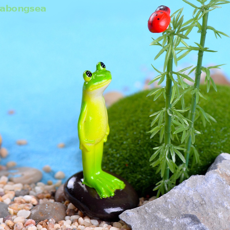 Mô Hình Ếch Đứng Mini Dễ Thương Dùng Trang Trí Tiểu Cảnh