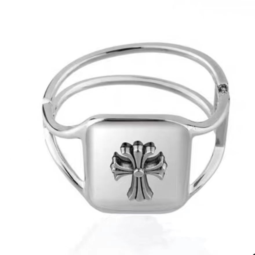 Vòng Tay Thiết Kế Đặc Biệt Hip Hop Hình Vuông Phong Cách Âu Mỹ Cho Nam Và Nữ Lux