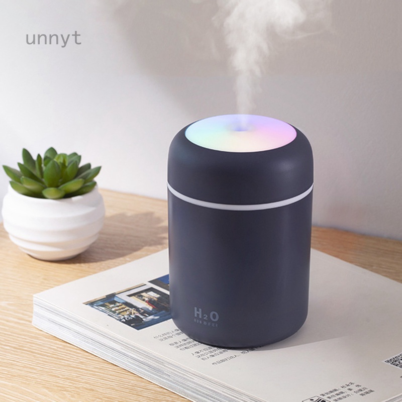 Máy Phun Sương Tạo Độ Ẩm Mini 300ML Có Đèn Ngủ Nhiều Màu Kèm Sạc USB Tiện Dụng Cho Gia Đình / Xe