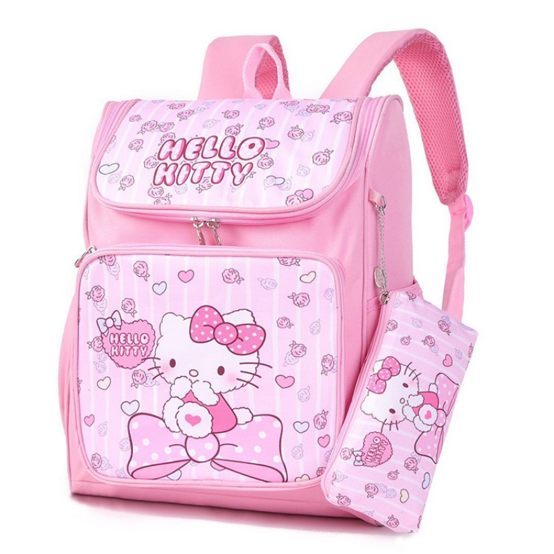 Ba Lô Đi Học Sức Chứa Lớn In Họa Tiết My Melody Kuromi Hellokitty Cinnamoroll Dễ Thương Cho Bé Gái