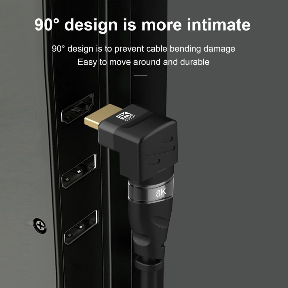 CHOOKEY Set 3 Bộ Chuyển Đổi HDMI 8K Mini / Micro HD Góc Phải 60HZ HDTV Chuyên Dụng