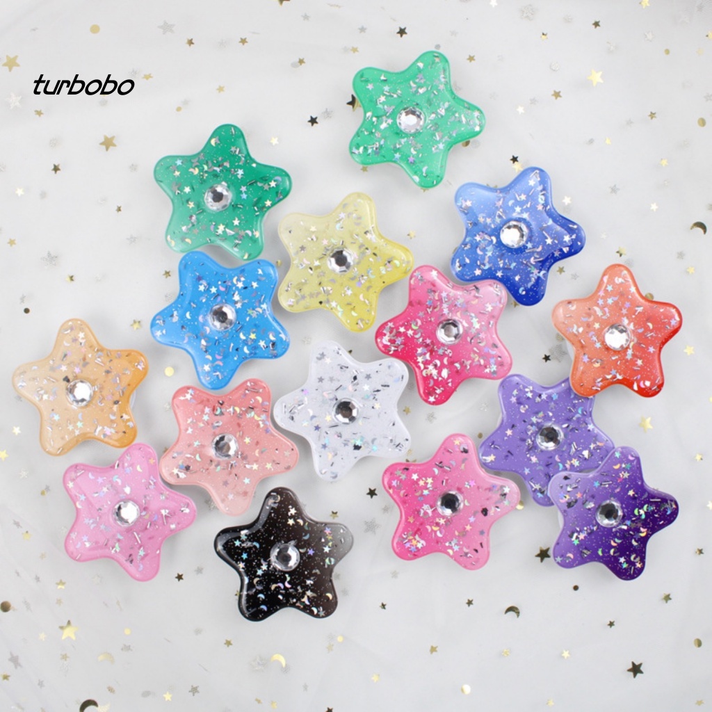 Giá Đỡ Điện Thoại Xỏ Ngón Tay Hình Ngôi Sao Năm Cánh Đính Đá Pha Lê Tiện Dụng