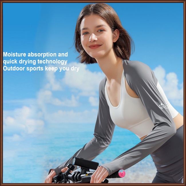 Áo Khoác Cardigan Màu Trơn Bằng Lụa Lạnh Thoáng Khí Khô Nhanh Cho Nữ Fsy06