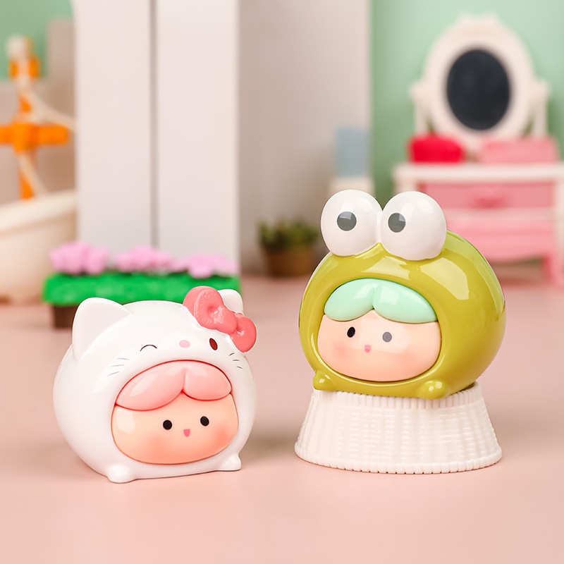 Búp Bê Hạt Nhựa Dễ Thương Sáng Tạo Để Bàn Trang Trí
