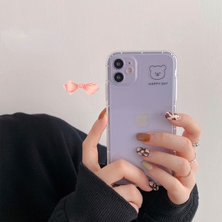 Ốp Điện Thoại Silicon Trong Suốt In Hình Gấu Dễ Thương Cho IPhone 14 13 12 11 7 8 Pro Max XS XR 8 7 14 Plus