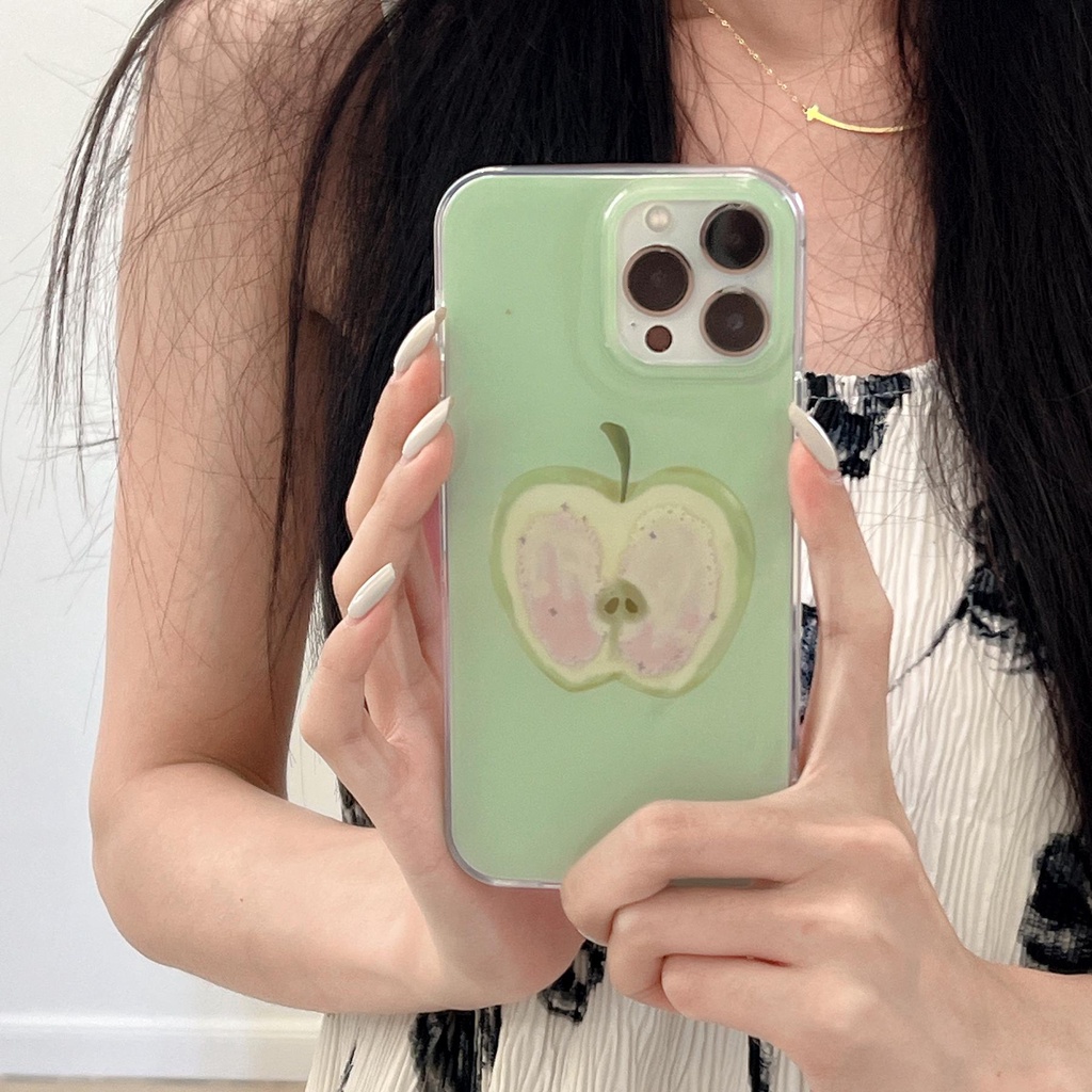 Ốp Điện Thoại Imd TPU Mềm Trong Suốt In Hình Hoạt Hình Đơn Giản Chống Sốc Cho iPhone 14 13 12 11 Pro Max