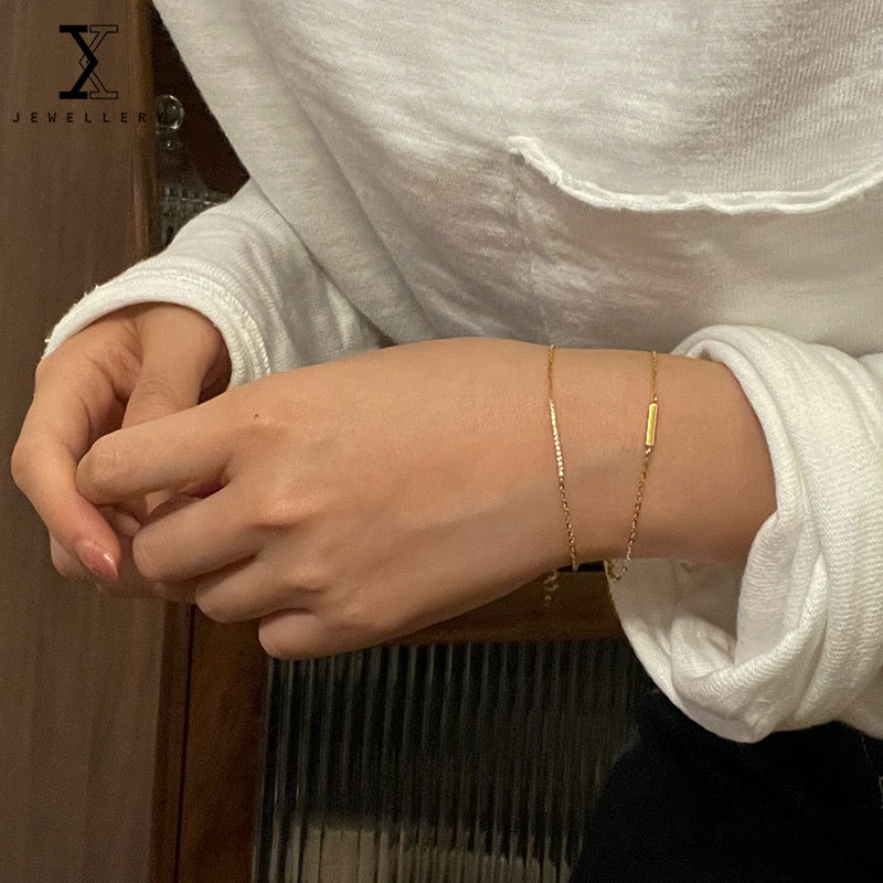 Vòng Tay Mạ Bạc 925 Hai Lớp Mặt Hình Mặt Cười Đính Đá Đơn Giản Thời Trang Cho Nữ 100%