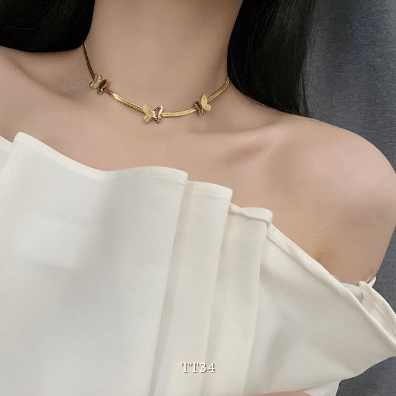 Dây chuyền,vòng tay nữ titan không đen gỉ phụ kiện trang sức cá tính Annie TT34