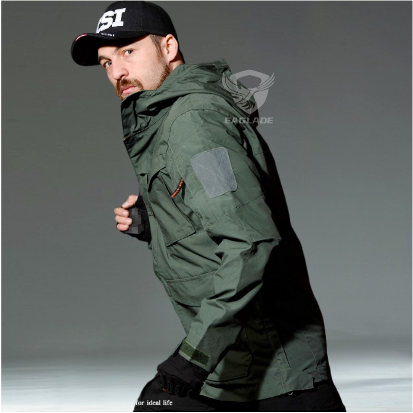 Áo Khoác Gió Leo Núi Chống Thấm Nước Màu Xanh Lá EAGLADE YDJX-M65