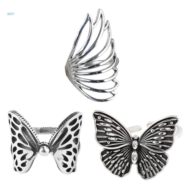 Nhẫn Mở Hình Bướm Phong Cách Cổ Điển