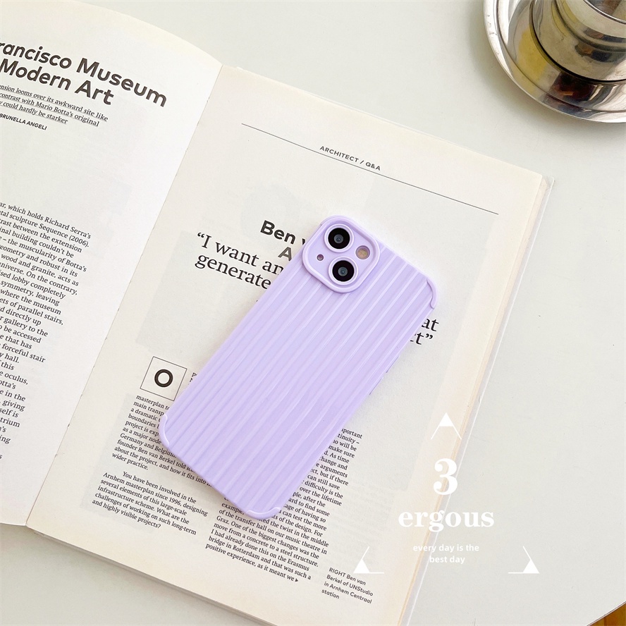 Ốp Điện Thoại Mềm Vân Vali Màu Kẹo Dễ Thương Cho iPhone 14 13 12 11 Pro Max SE2020 X XR Xs Max 7 8 Plus