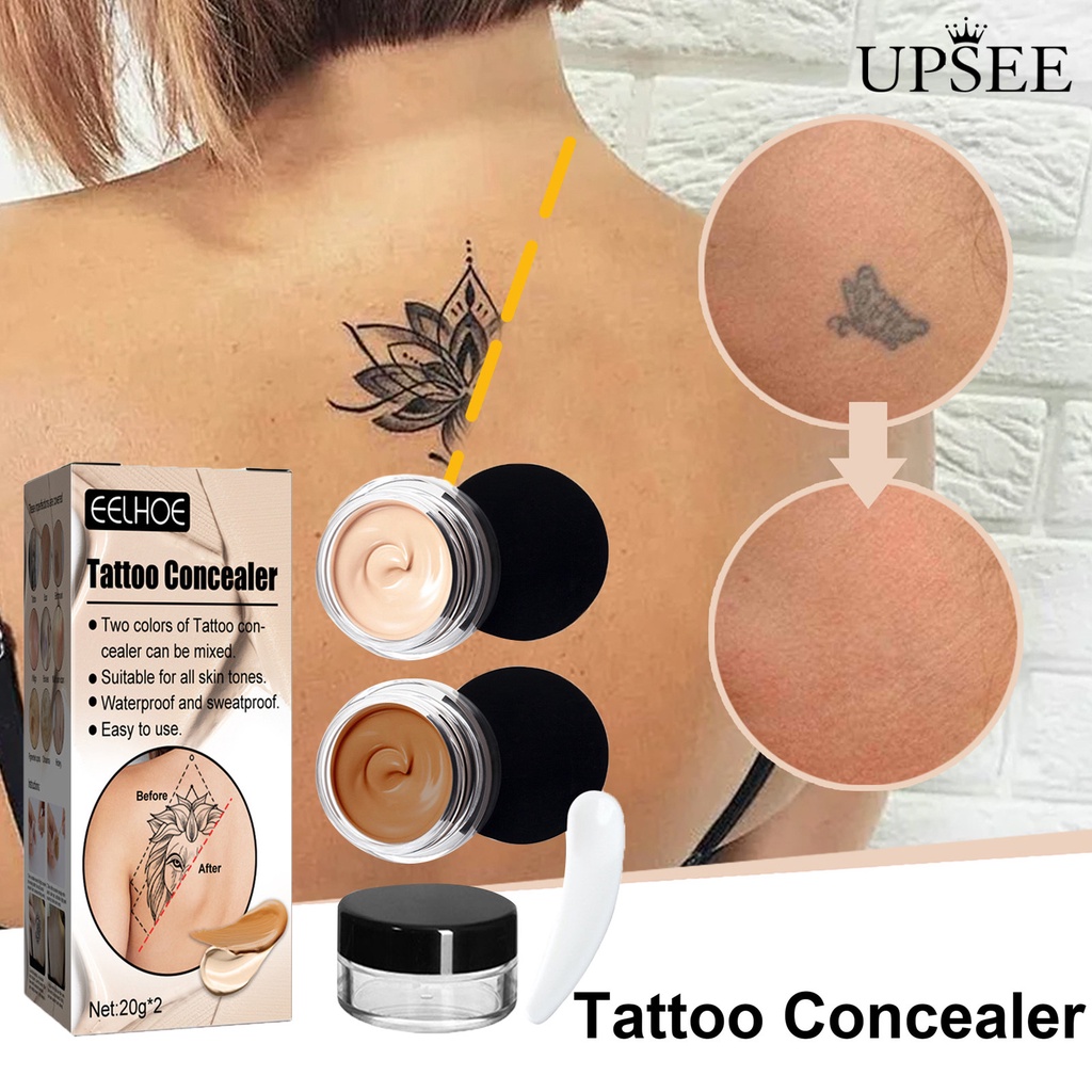 Set 4 Kem Che Khuyết Điểm Hình Xăm 40g Chống Thấm Nước Và Mồ Hôi Lâu Trôi Không Gây Khó Chịu