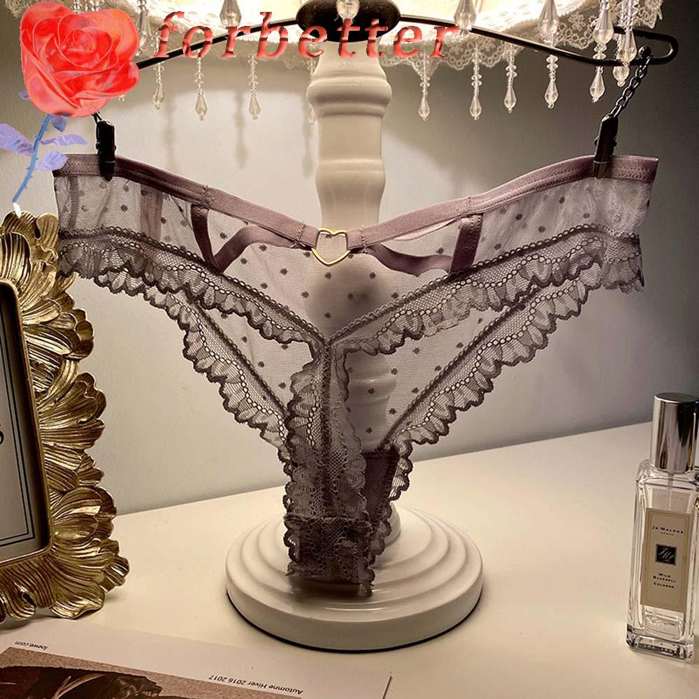Quần Lót Ren Lưới Lưng Thấp Quyến Rũ Cho Nữ