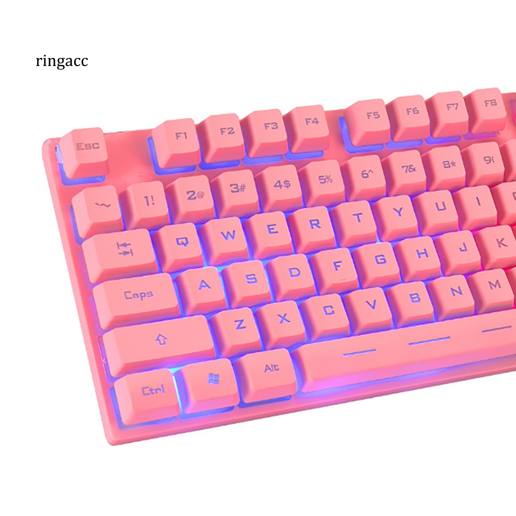 1 Bộ Bàn Phím Có Dây USB Và Đèn Nhiều Màu Chống Trượt Dùng Để Chơi Game