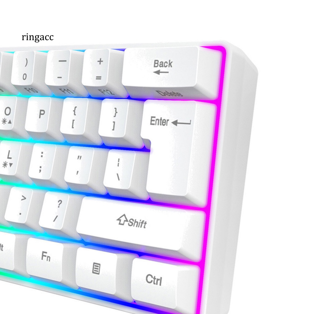Bộ Bàn Phím Và Chuột RGA 61 Phím Có Dây 7 Màu Dạ Quang Chống Trượt Chống Nước Dùng Để Chơi Game