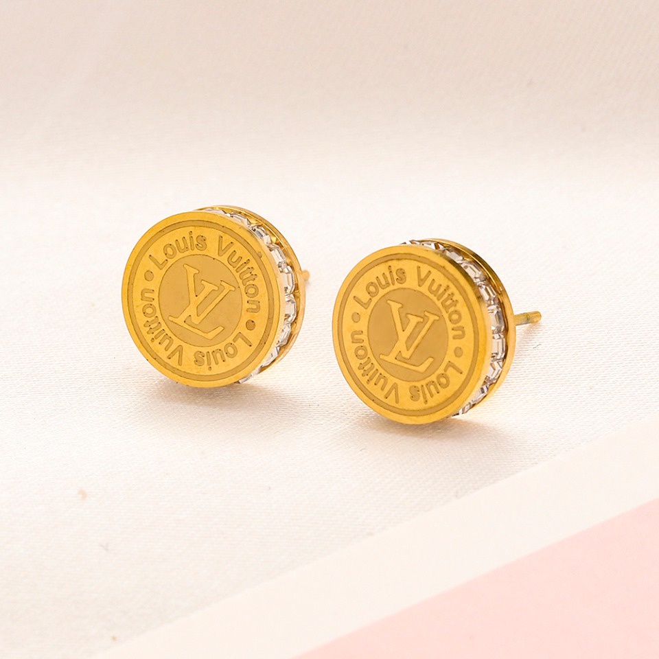 Bông Tai Bằng Thép Titan Hình Chữ Thời Trang Cho Nữ