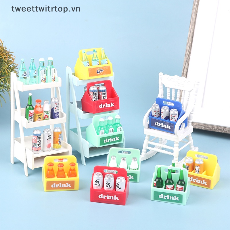 1 Bộ Bình Uống Nước Mềm Mại Tỉ Lệ 1: 12 Trang Trí Nhà Búp Bê
