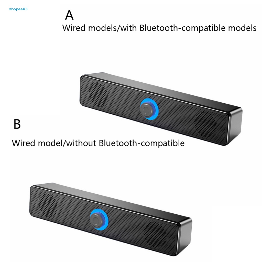 Loa Bluetooth 5.0 Âm Thanh Siêu Trầm Có Dây Thông Dụng Cho Máy Tính PC