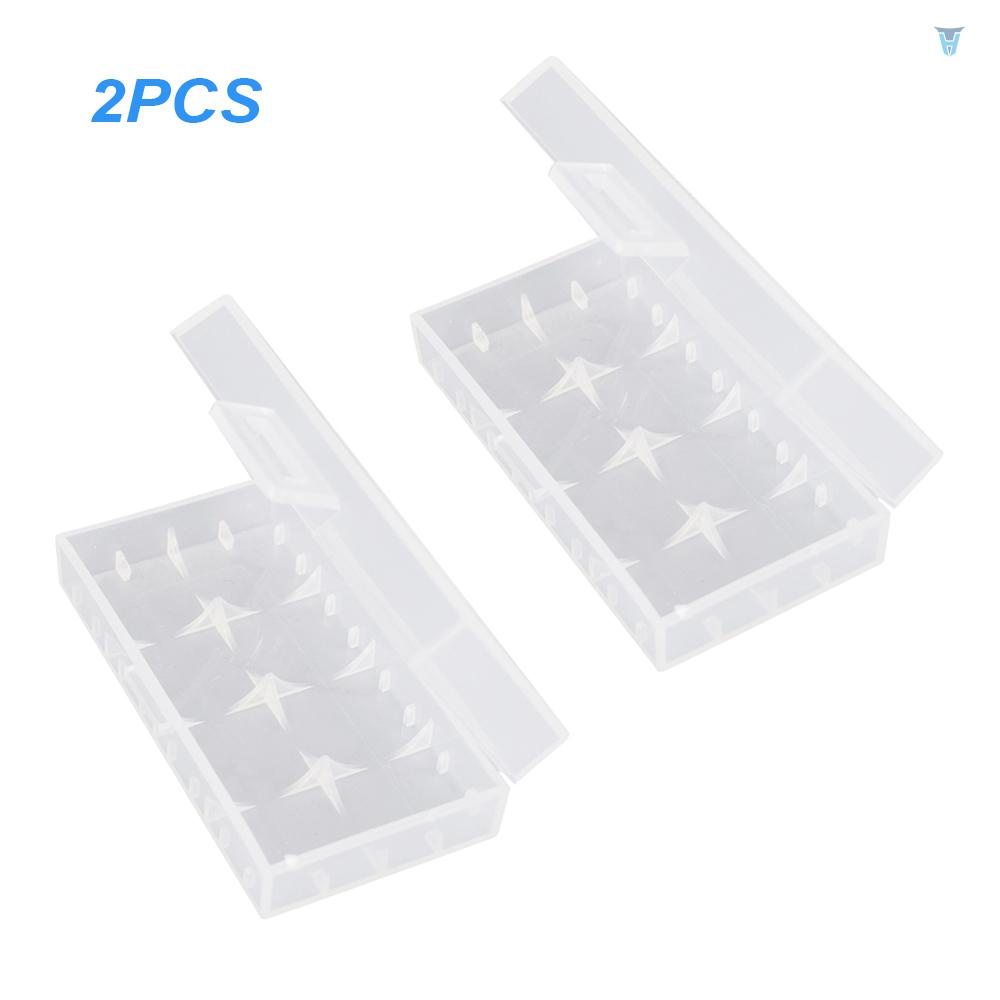 1 Hộp Đựng Pin 18650 2 18650 Bằng Nhựa Trong Suốt Chất Lượng Cao