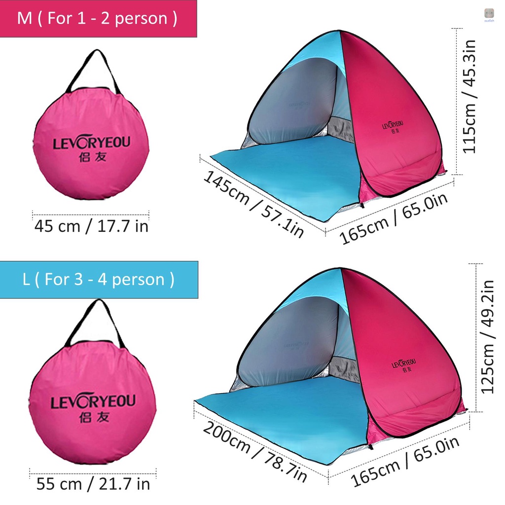Lều Cắm Trại Chống Tia UV Tự Động Tiện Dụng