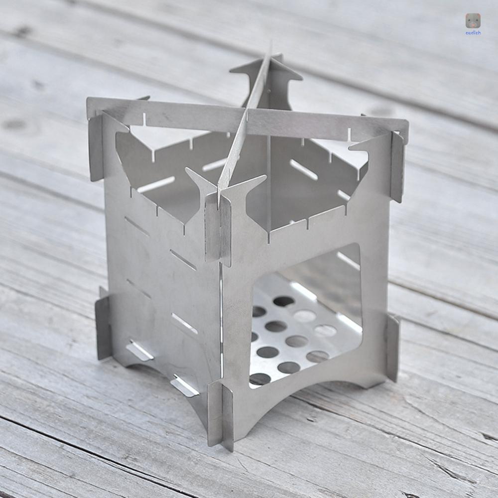 Bếp Lò Bằng Thép Không Gỉ Gọn Nhẹ Có Thể Gấp Gọn Tiện Dụng Mang Theo Du Lịch Dã Ngoại