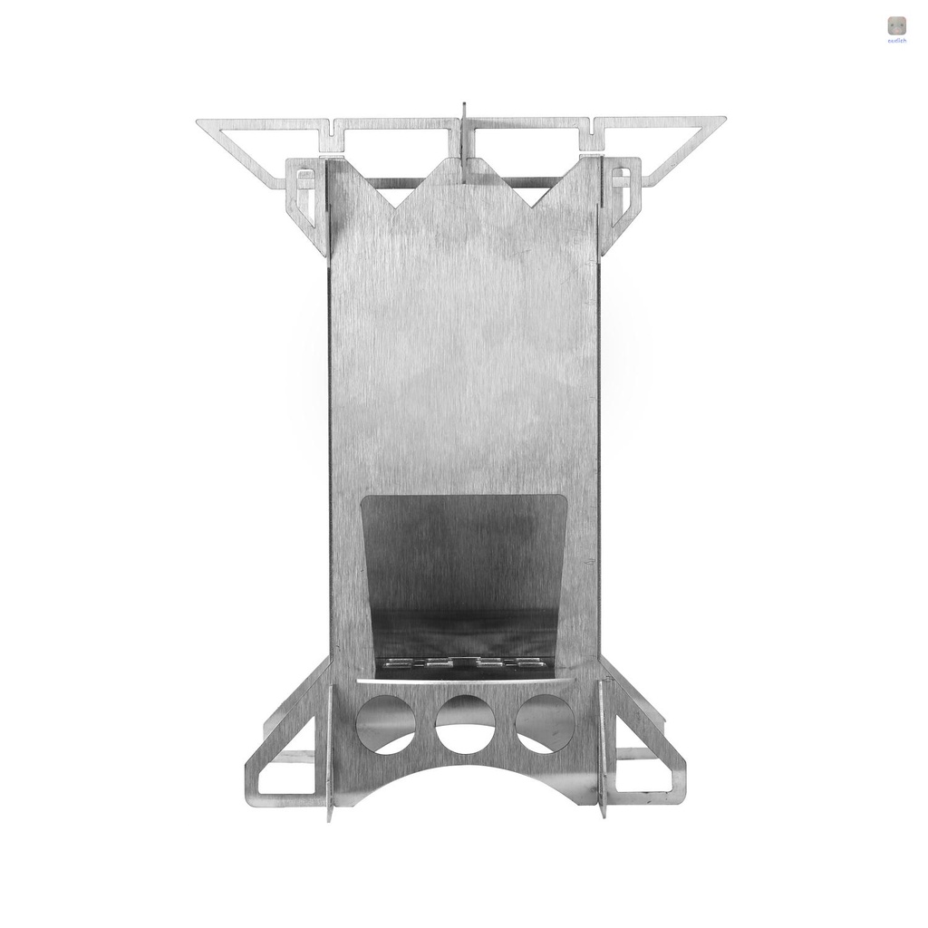 Lò Đốt Củi Gỗ Bằng Thép Không Gỉ Có Thể Gấp Gọn Tiện Dụng Cho Dã Ngoại / Cắm Trại